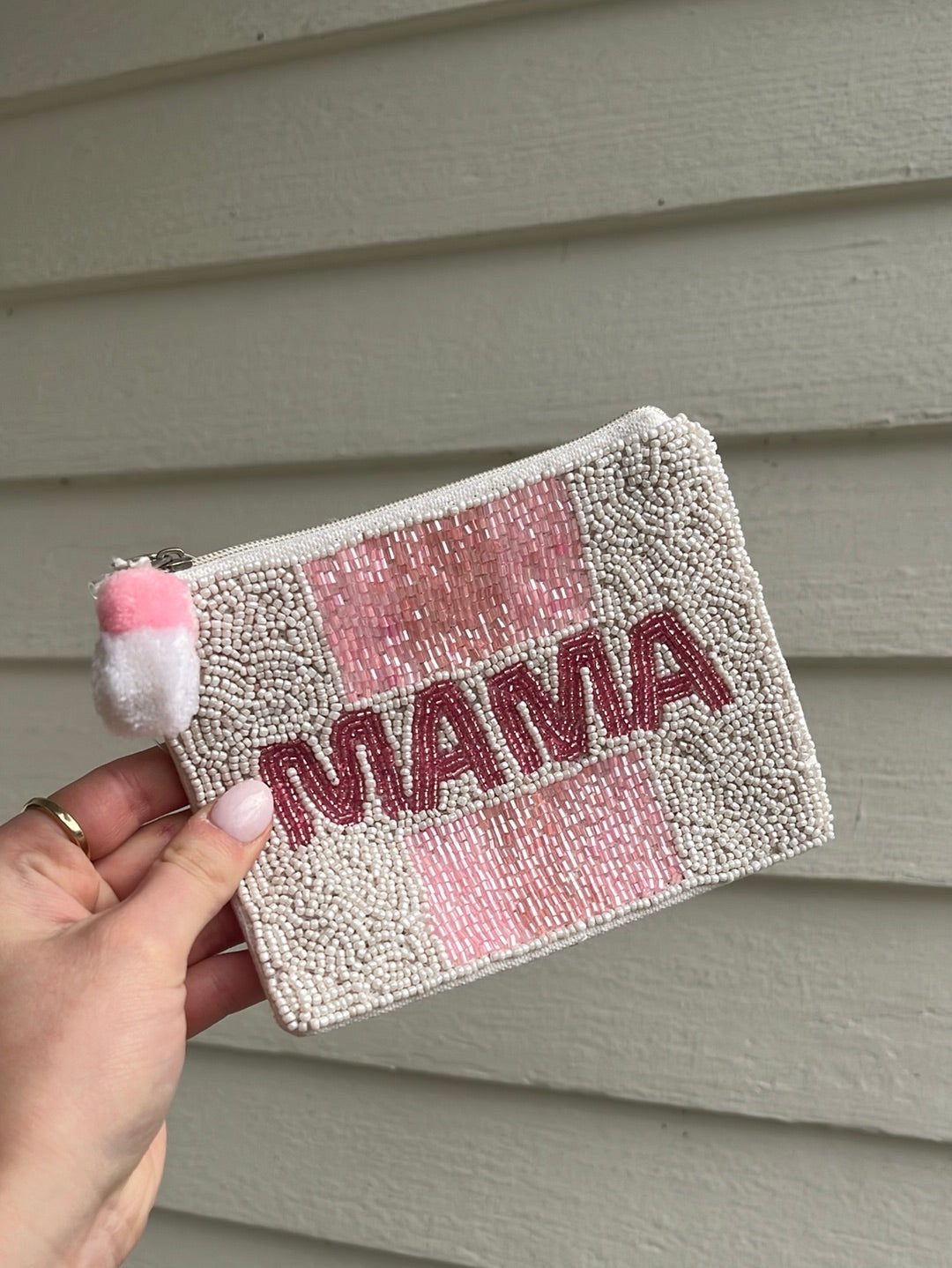 MAMA Beaded Pouch