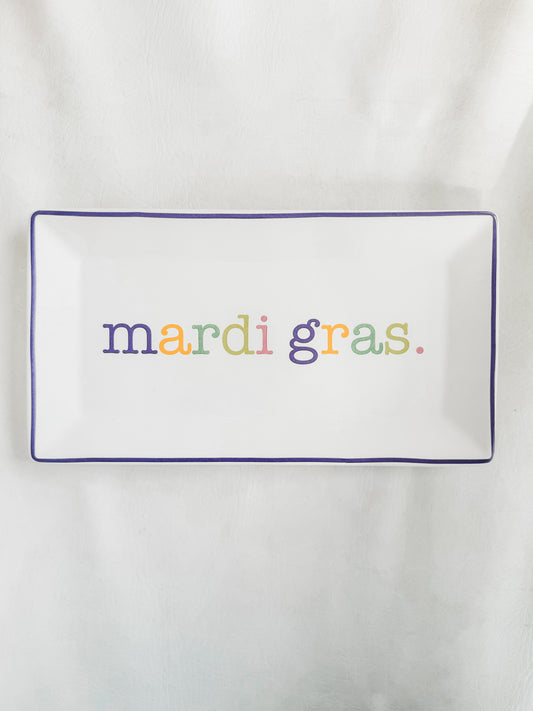 Mardi Gras Serving Platter