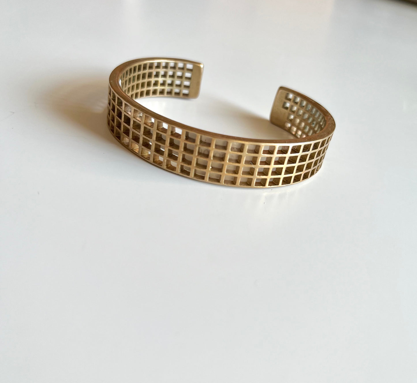 Mimosa Handcrafted 4-Row Grid Cuff Bracelet