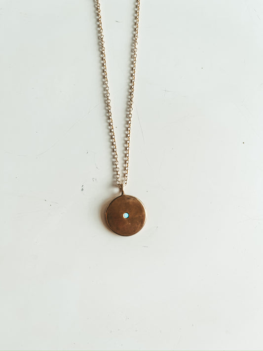 Mimosa Jewelry- Minimal Turquoise Necklace