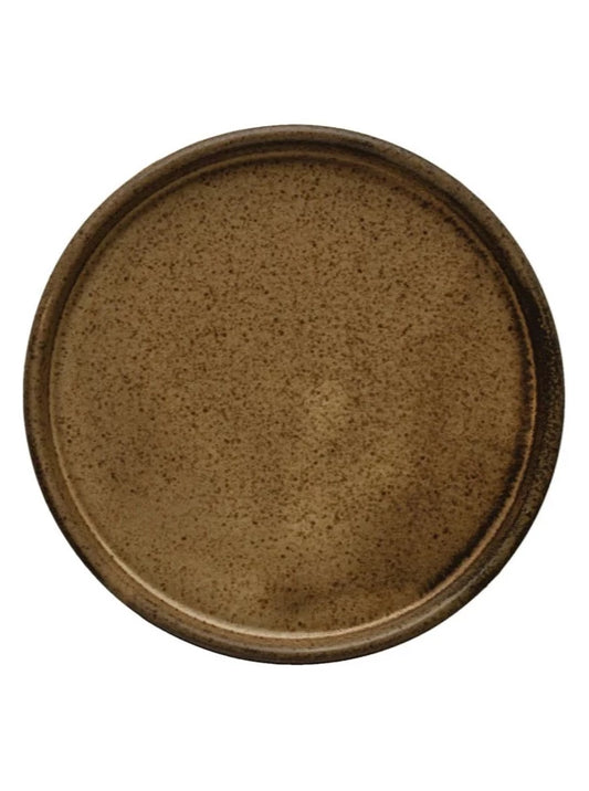 Brown Stoneware Plate