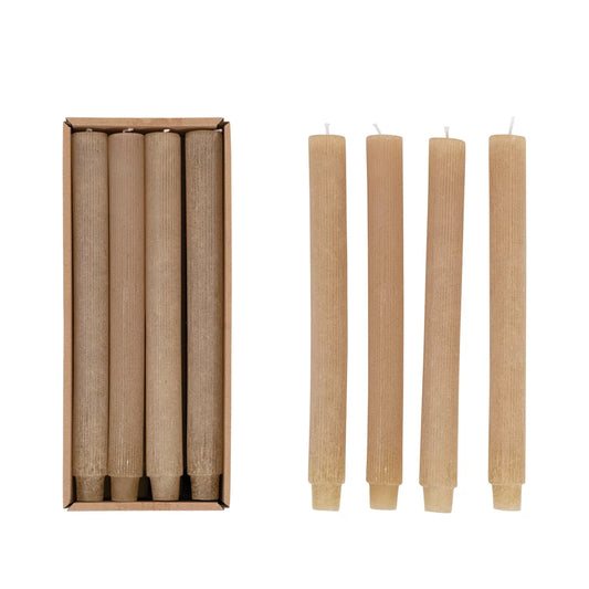 Unscented Pleated Taper Candle Stick